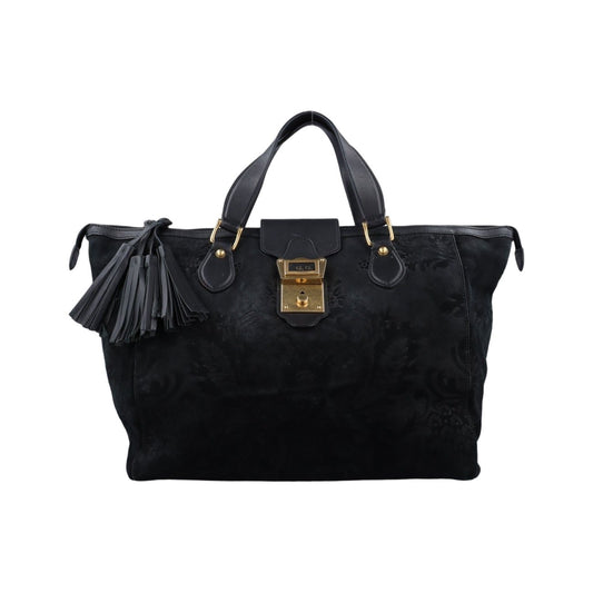 Gucci Gold Mark Top Handle Black