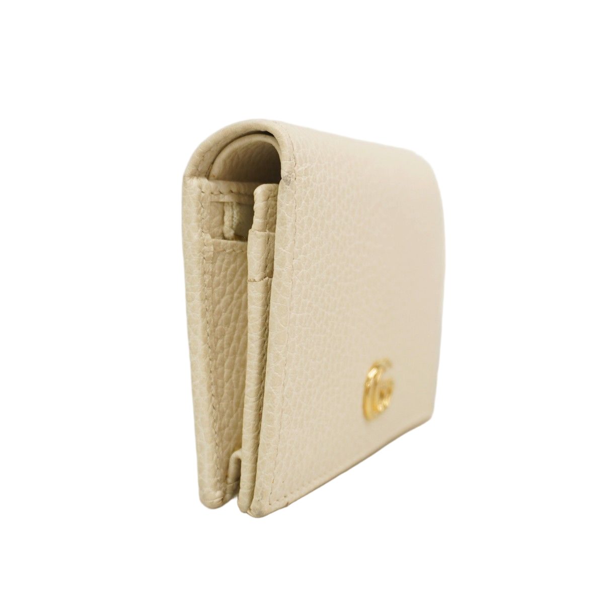 Gucci Wallet GG Marmont Leather White Gold