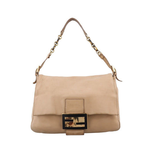 Fendi Big Mama Forever Flap Beige Leather