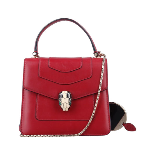 Bvlgari Serpenti Forever Red Leather Messenger Bag