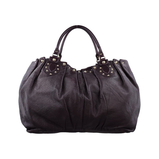 Gucci Guccissima Pelham Violet Leather Messenger Bag