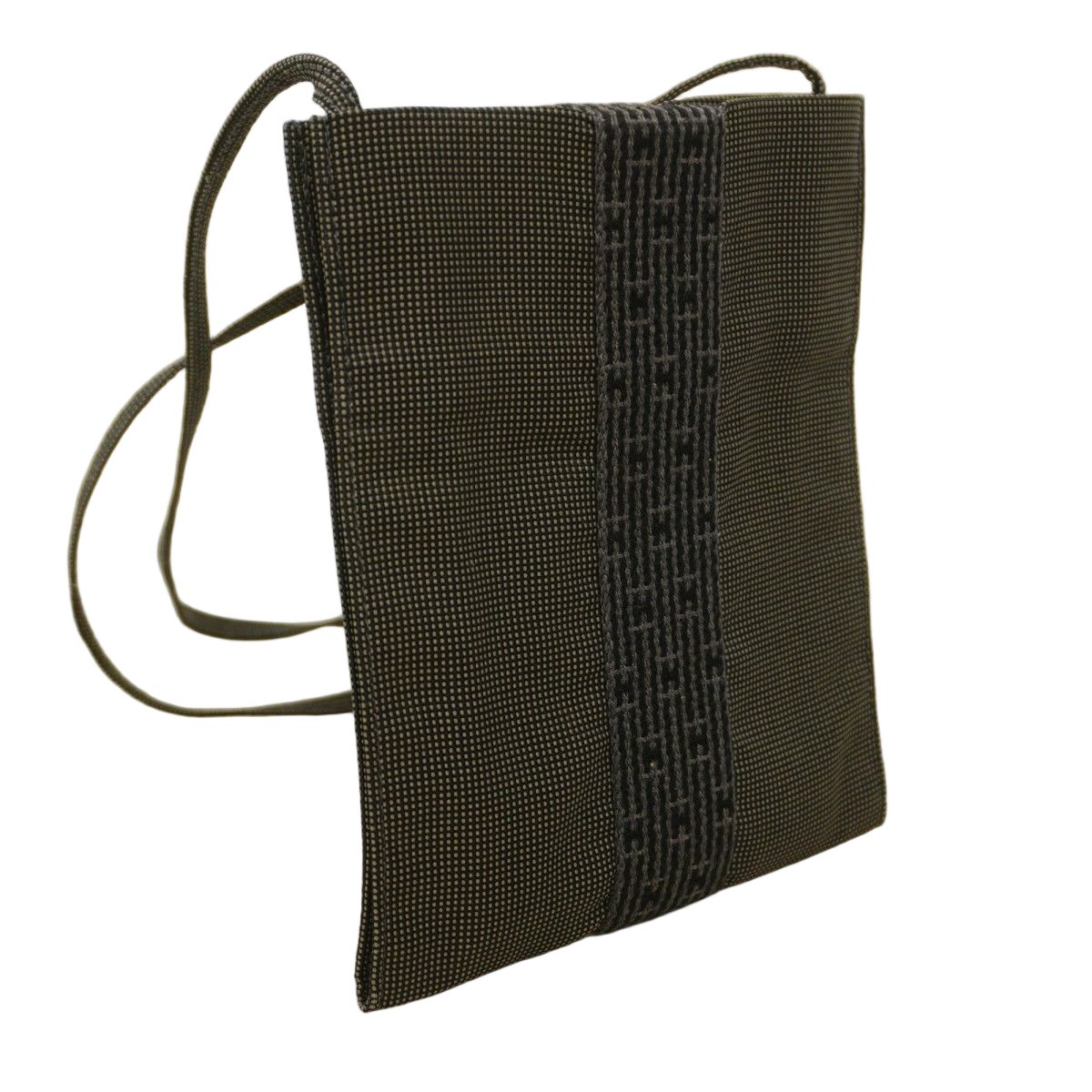Hermes Shoulder Bag Her Line Pochette Canvas Gray