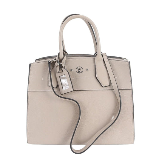 Louis Vuitton City Steamer MM Leather 2-Way Shoulder Bag Hand Tote Ewe
