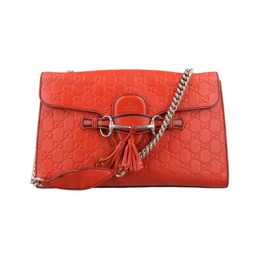 Gucci Emily Orange Leather Messenger Bag