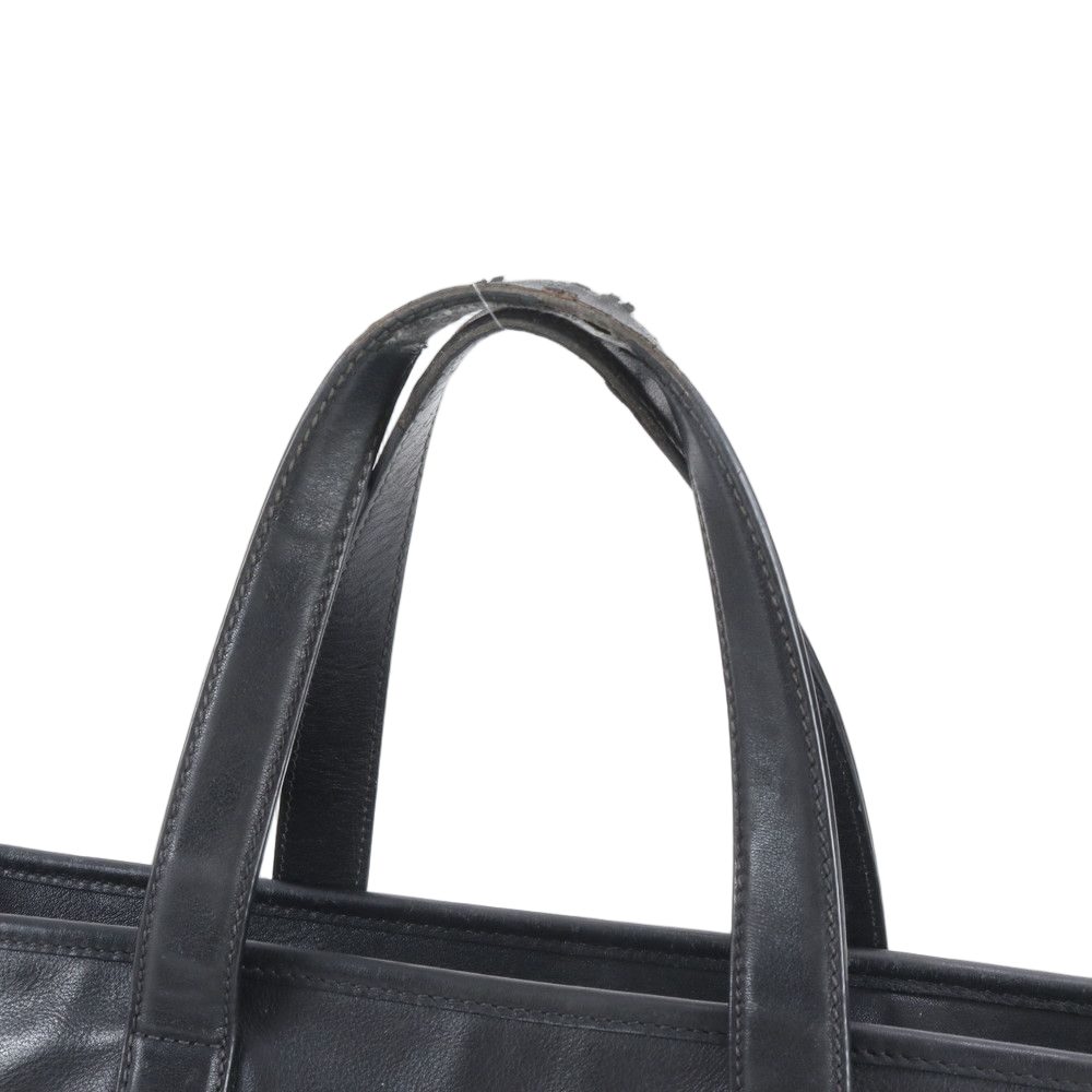 Prada Triangle Logo Leather 2-Way Business Bag Crossbody Shoulder Ree