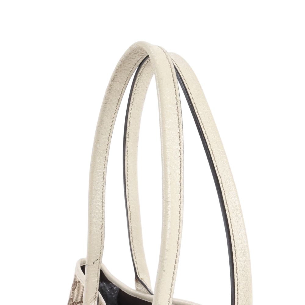 Gucci GG Canvas Sherry Prince Leather Tote Shoulder Hand Mbe