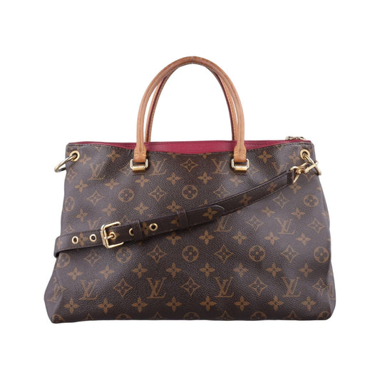 Louis Vuitton Pallas Monogram Brown Cerise Canvas Calf Leather Handbag