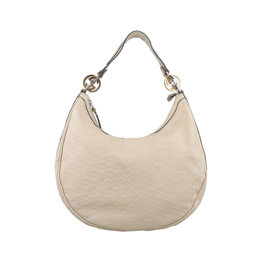 Gucci GG Twins White Leather Handbag