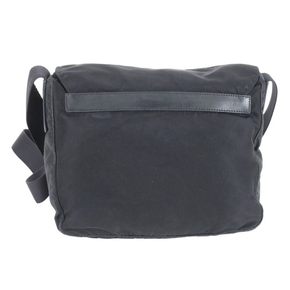 Prada Tessuto Nylon Triangle Logo Leather Shoulder Bag Crossbody Messenger Tote