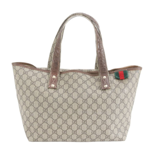 Gucci GG Supreme Leather Tote Shoulder Business Brown