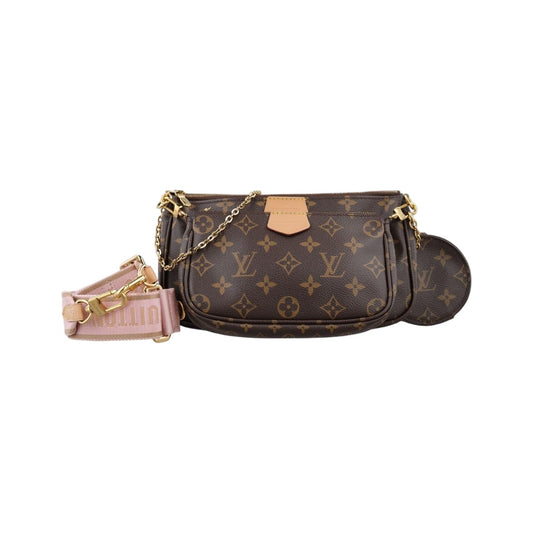 Louis Vuitton Multi Pochette Brown Rose Cles Monogram Canvas Pouch