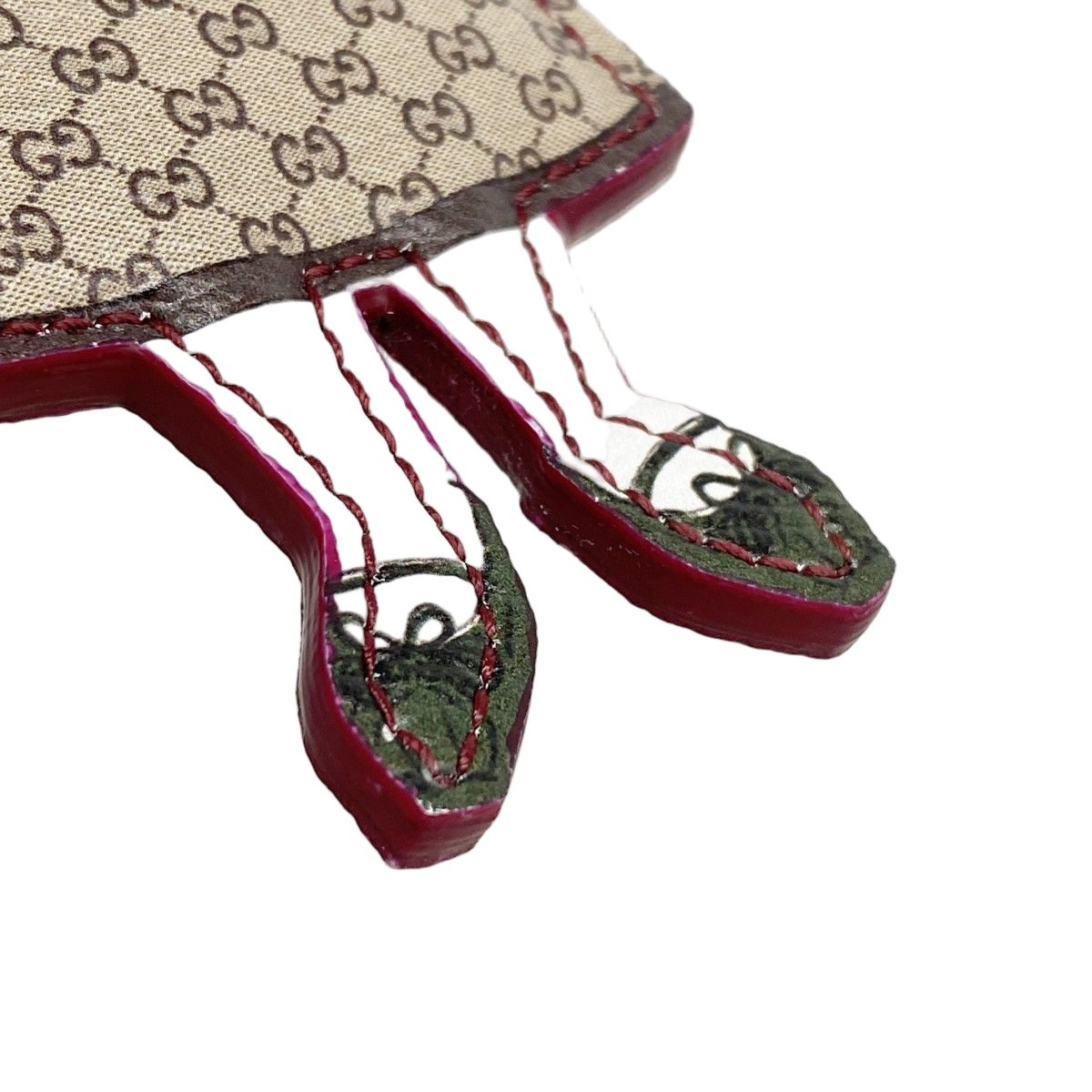 Gucci Key Holder Charm Yuko Higuchi Brown Champagne Gold