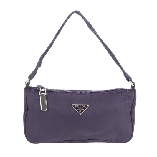 Prada Tessuto Nylon Triangle Logo Handbag Pouch Tote Ebe