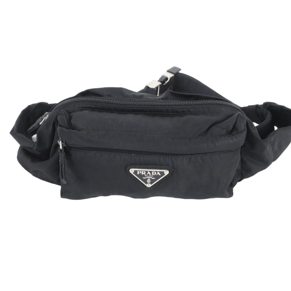 Prada Tessuto Nylon Triangle Logo 2-Way Belt Bag Crossbody Body Waist Pouch Rbe