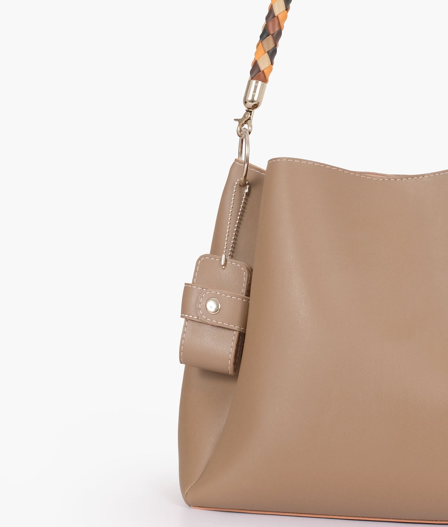 Coffee handbag with braided handle