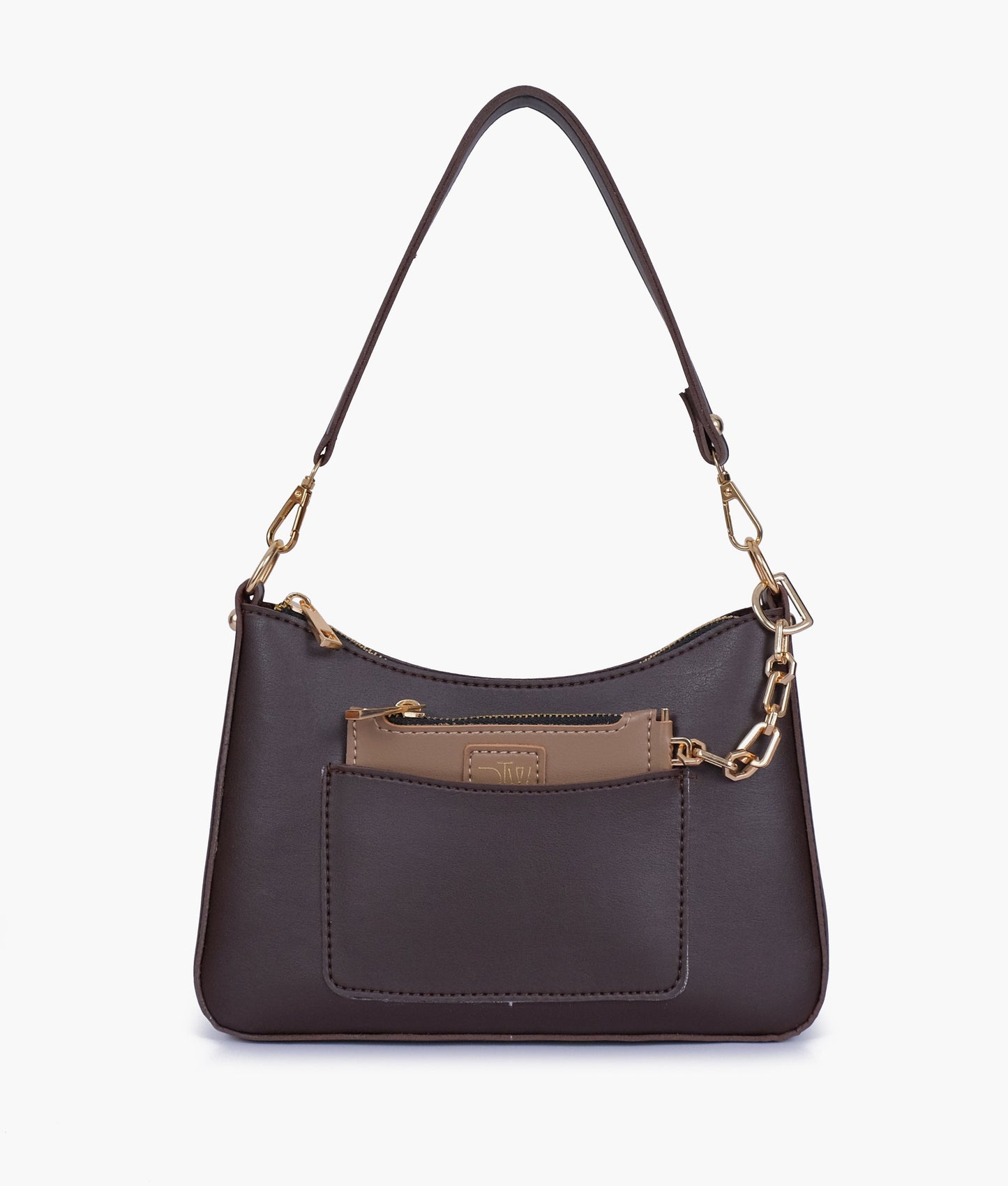 Dark brown hobo evening bag
