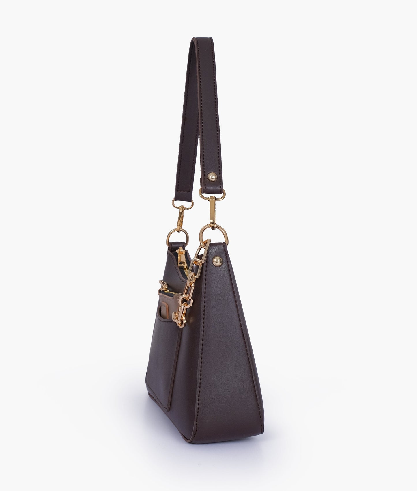 Dark brown hobo evening bag