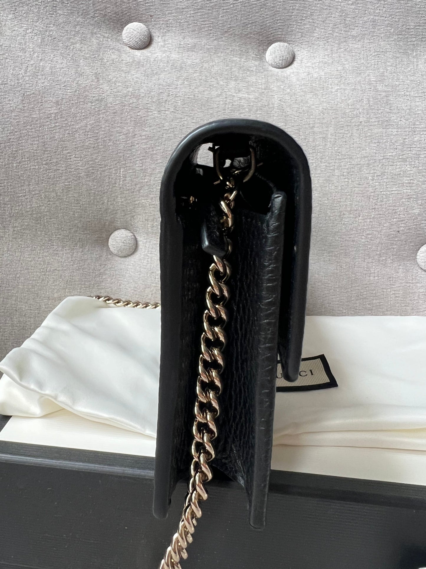 Gucci Black Interlocking Chain Wallet