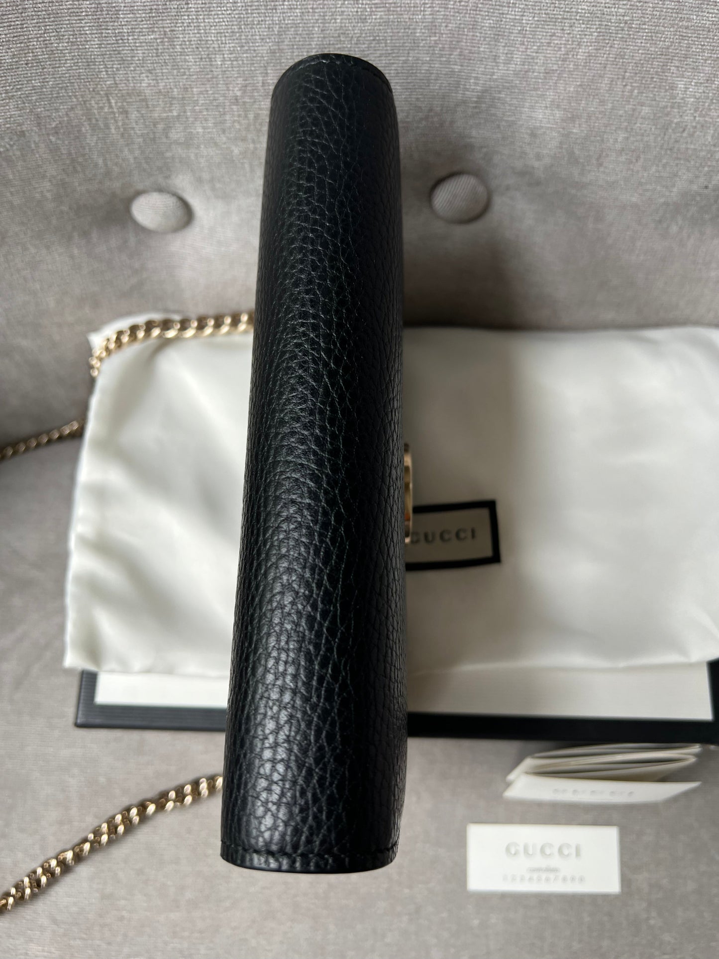 Gucci Black Interlocking Chain Wallet