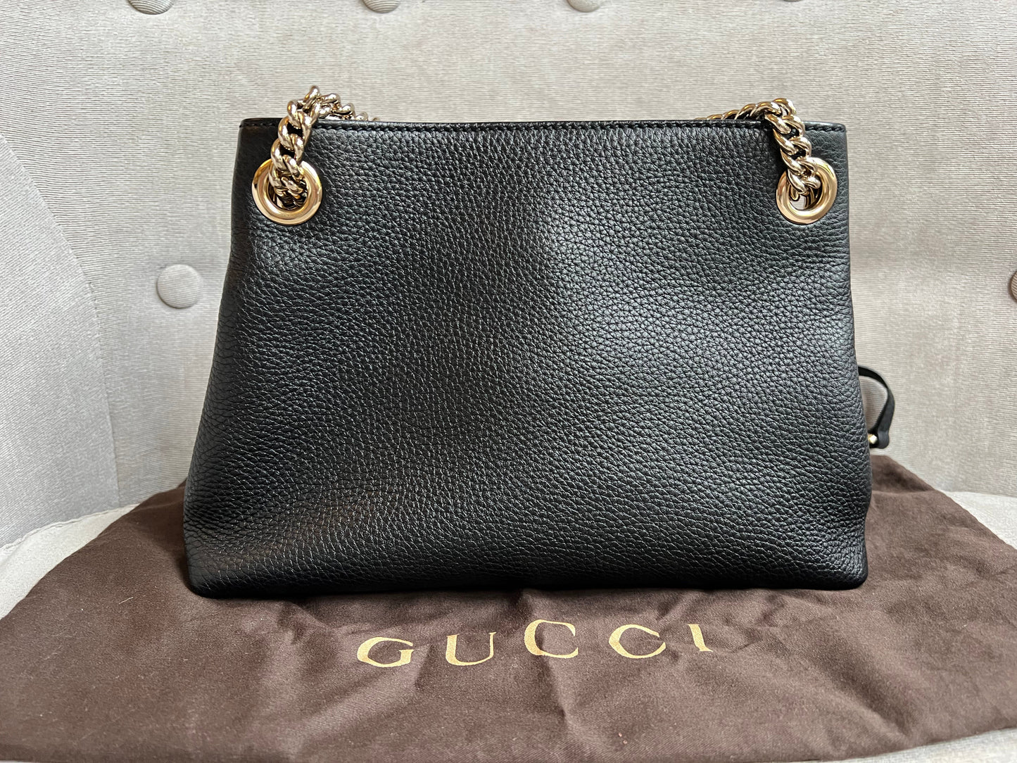 Gucci Black Mini Soho Chain Tote