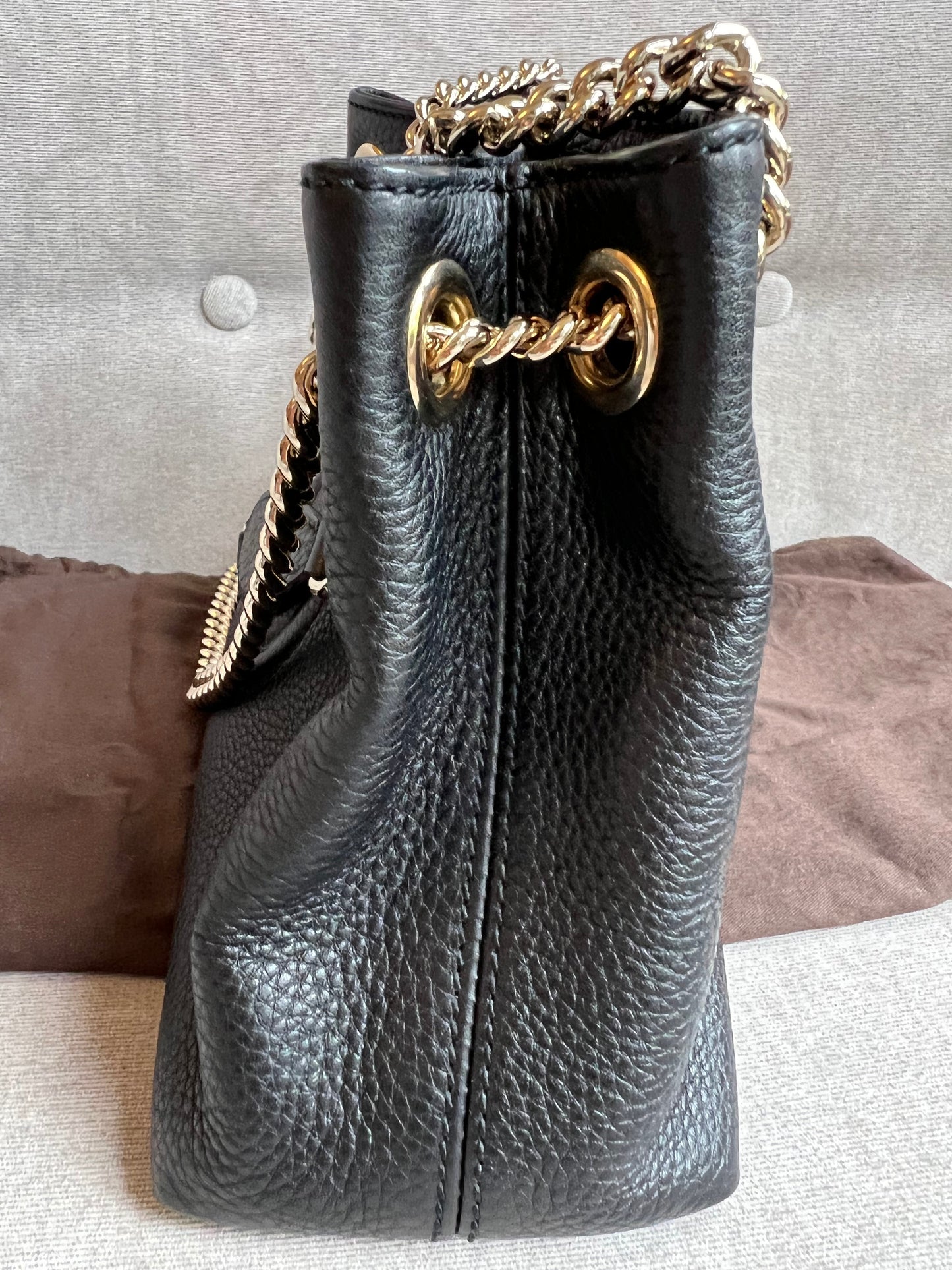Gucci Black Mini Soho Chain Tote
