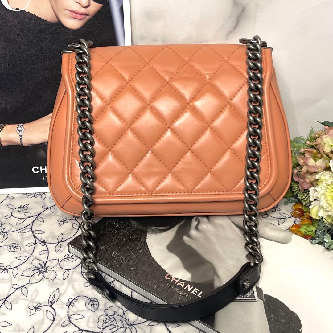 Chanel Double Flap Quilted Boy Pink