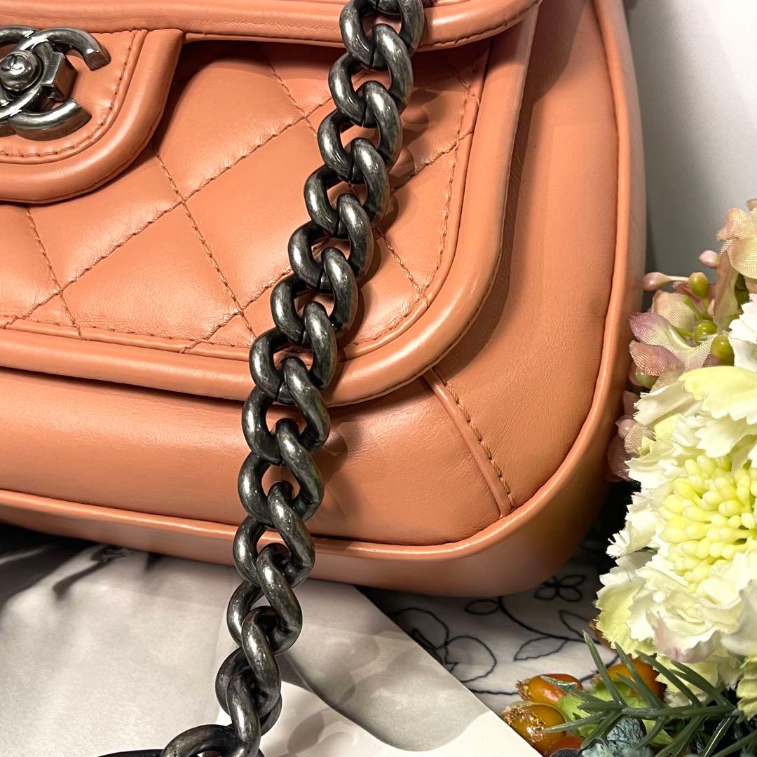 Chanel Double Flap Quilted Boy Pink