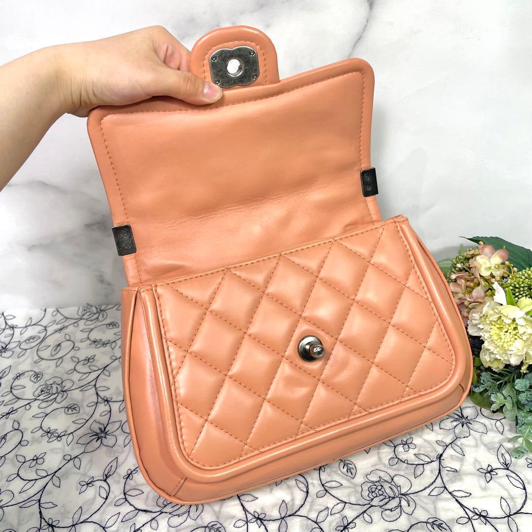 Chanel Double Flap Quilted Boy Pink