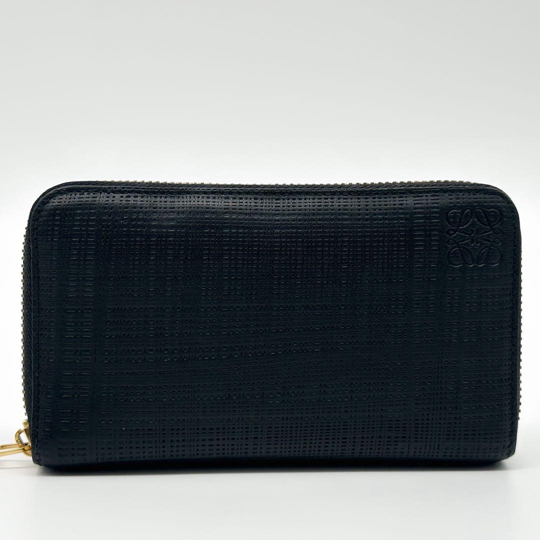 Loewe Anagram Round Zip Compact Bifold Small Wallet