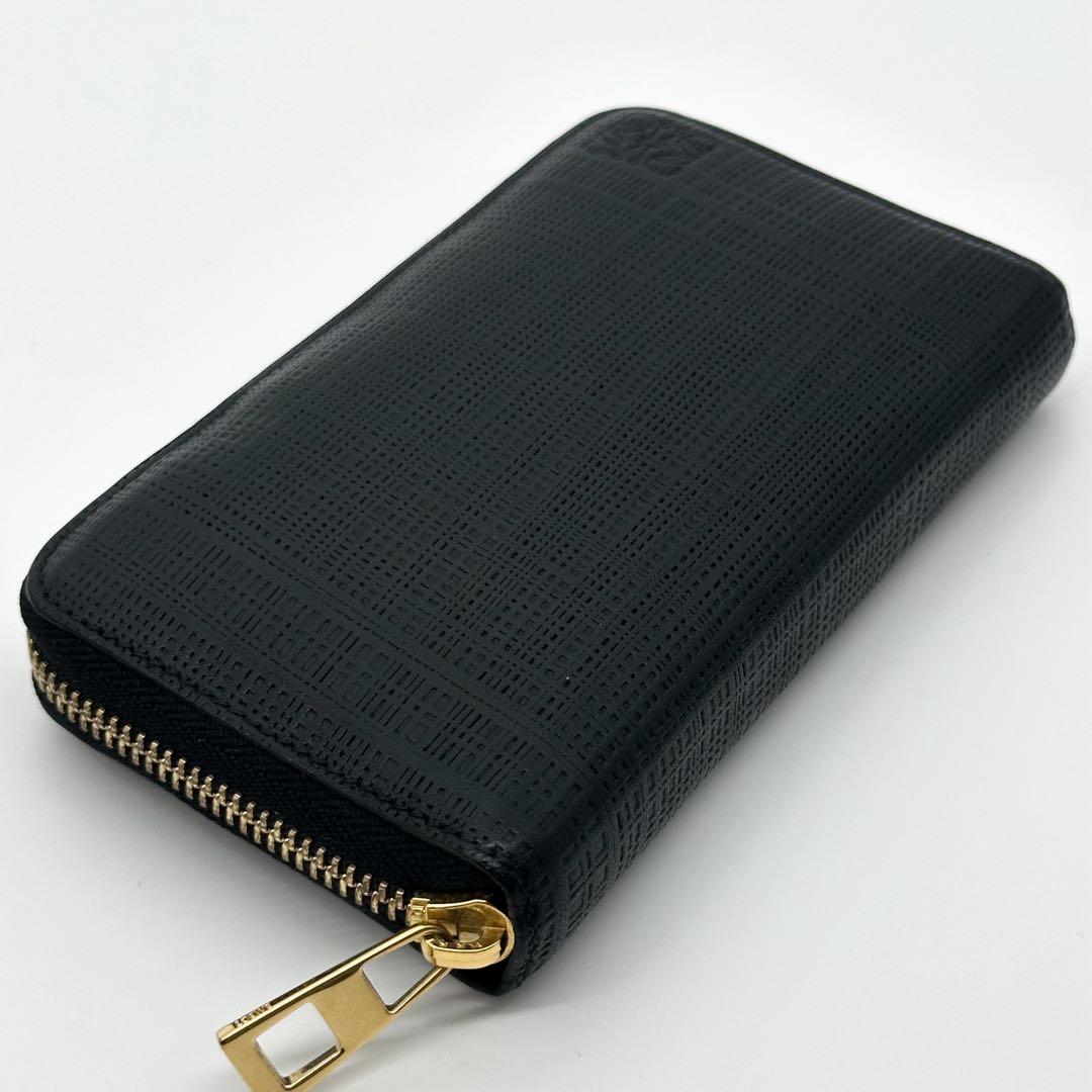 Loewe Anagram Round Zip Compact Bifold Small Wallet
