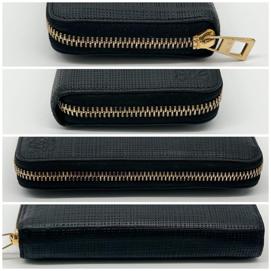 Loewe Anagram Round Zip Compact Bifold Small Wallet
