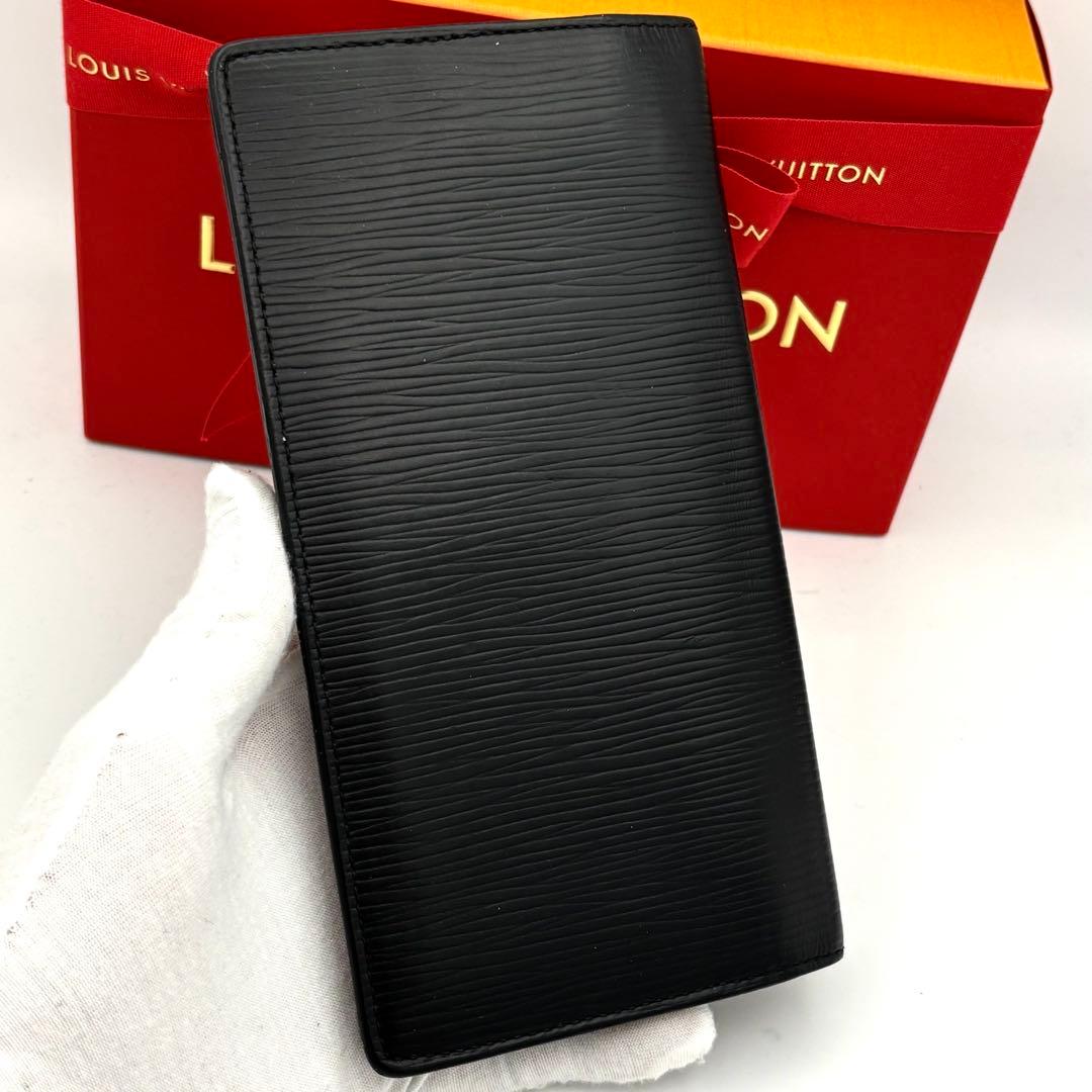 Louis Vuitton Wallet Epi Portefeuille Brazza Black
