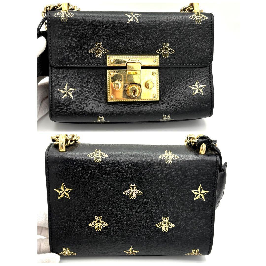 Gucci Padlock Star Black Che Hmmshoulder Handbag