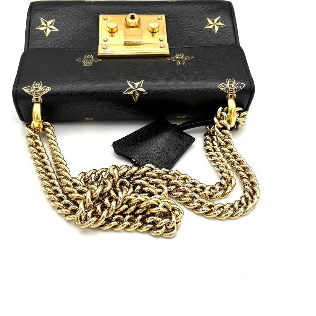 Gucci Padlock Star Black Che Hmmshoulder Handbag