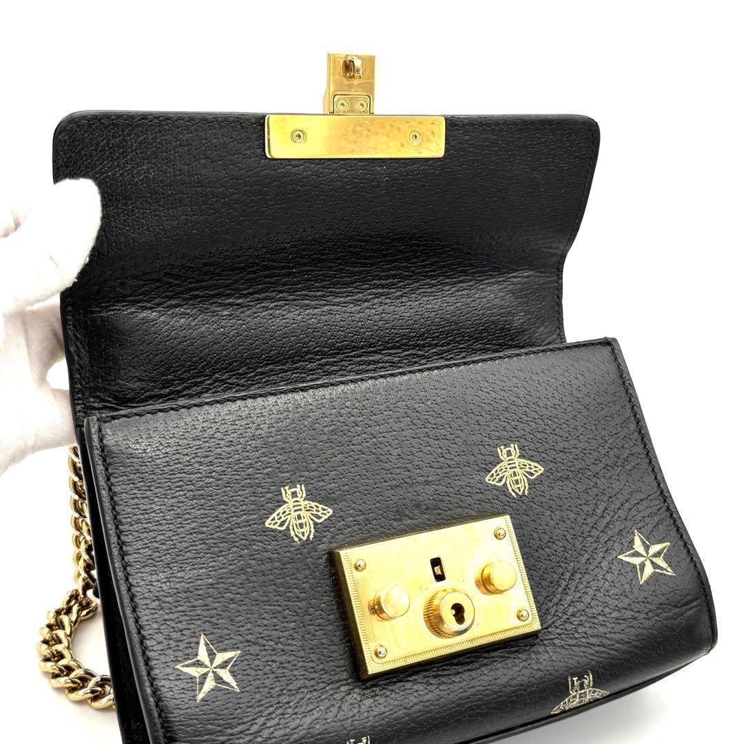 Gucci Padlock Star Black Che Hmmshoulder Handbag