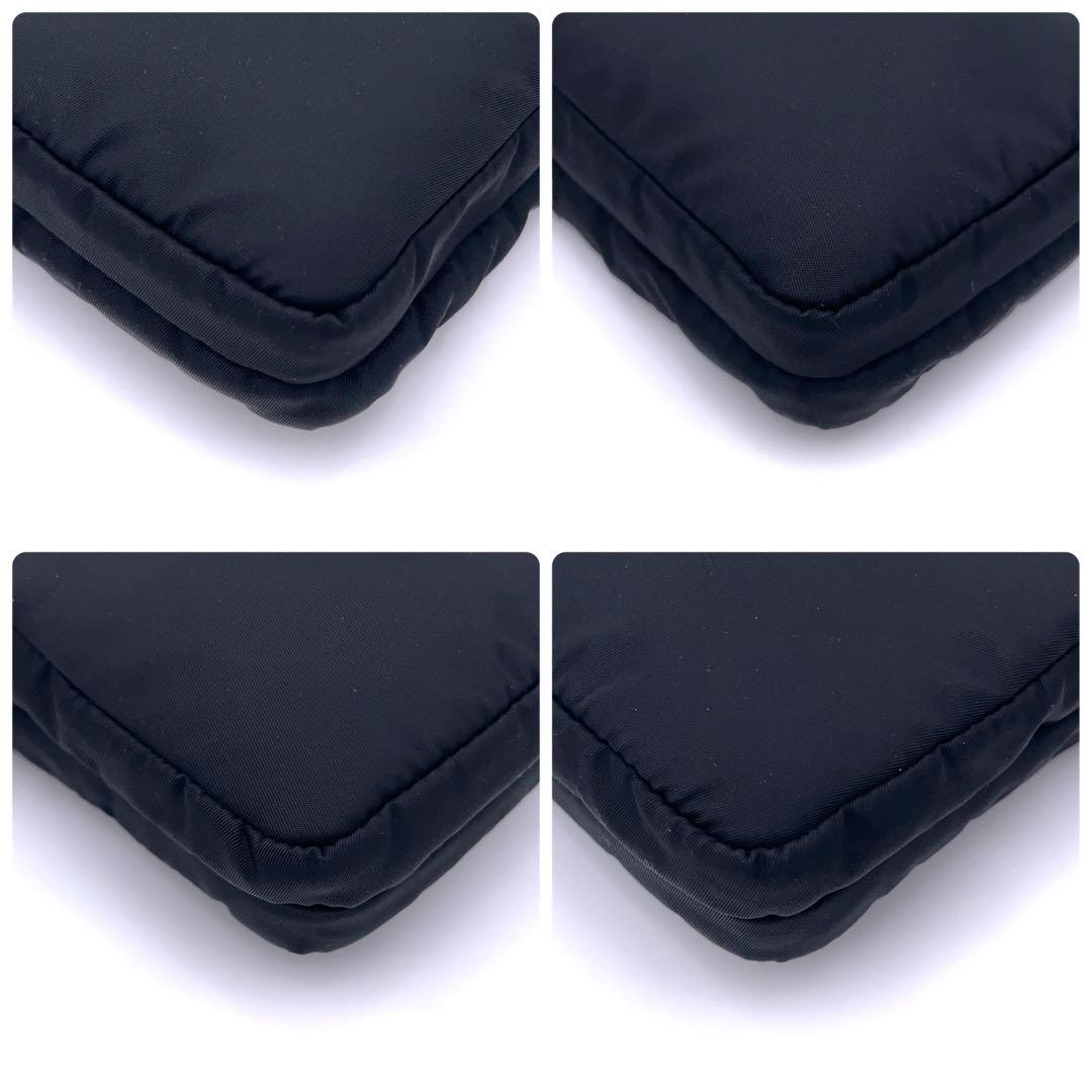 Prada Re-Nylon Shoulder Smartphone Black Triangular Plate