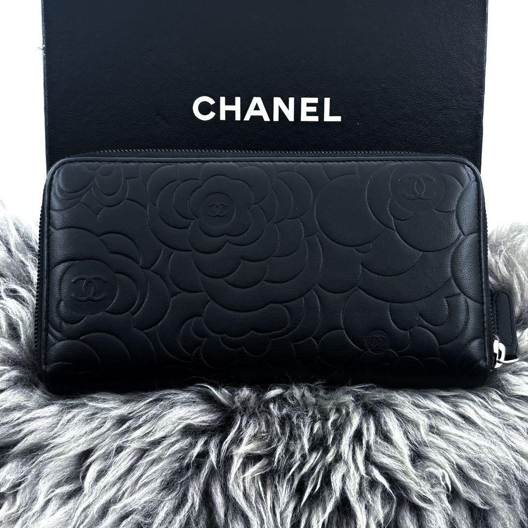 Chanel Wallet Camellia Wallets Black