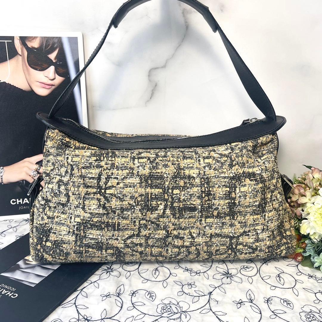 Chanel Canvas Icon Clover Shoulder Bag