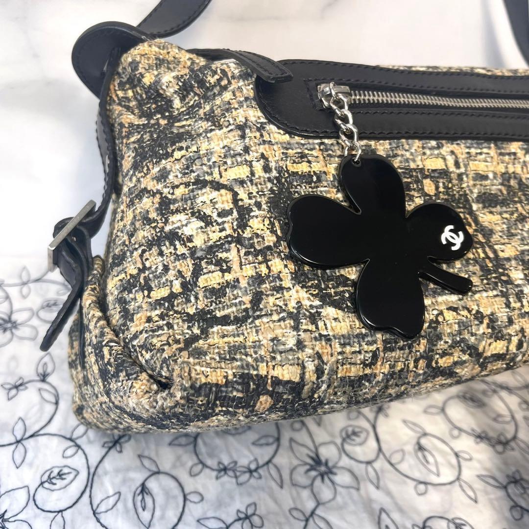 Chanel Canvas Icon Clover Shoulder Bag