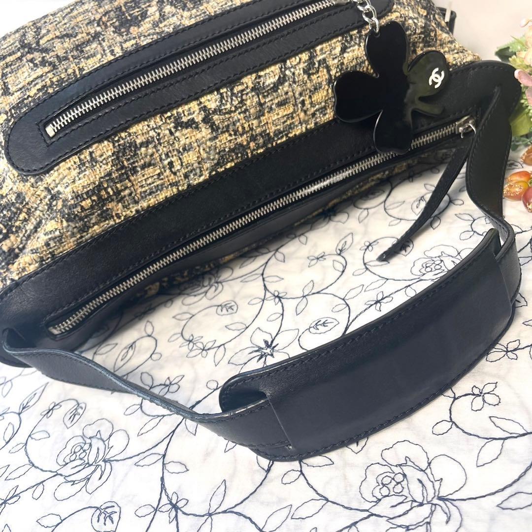Chanel Canvas Icon Clover Shoulder Bag