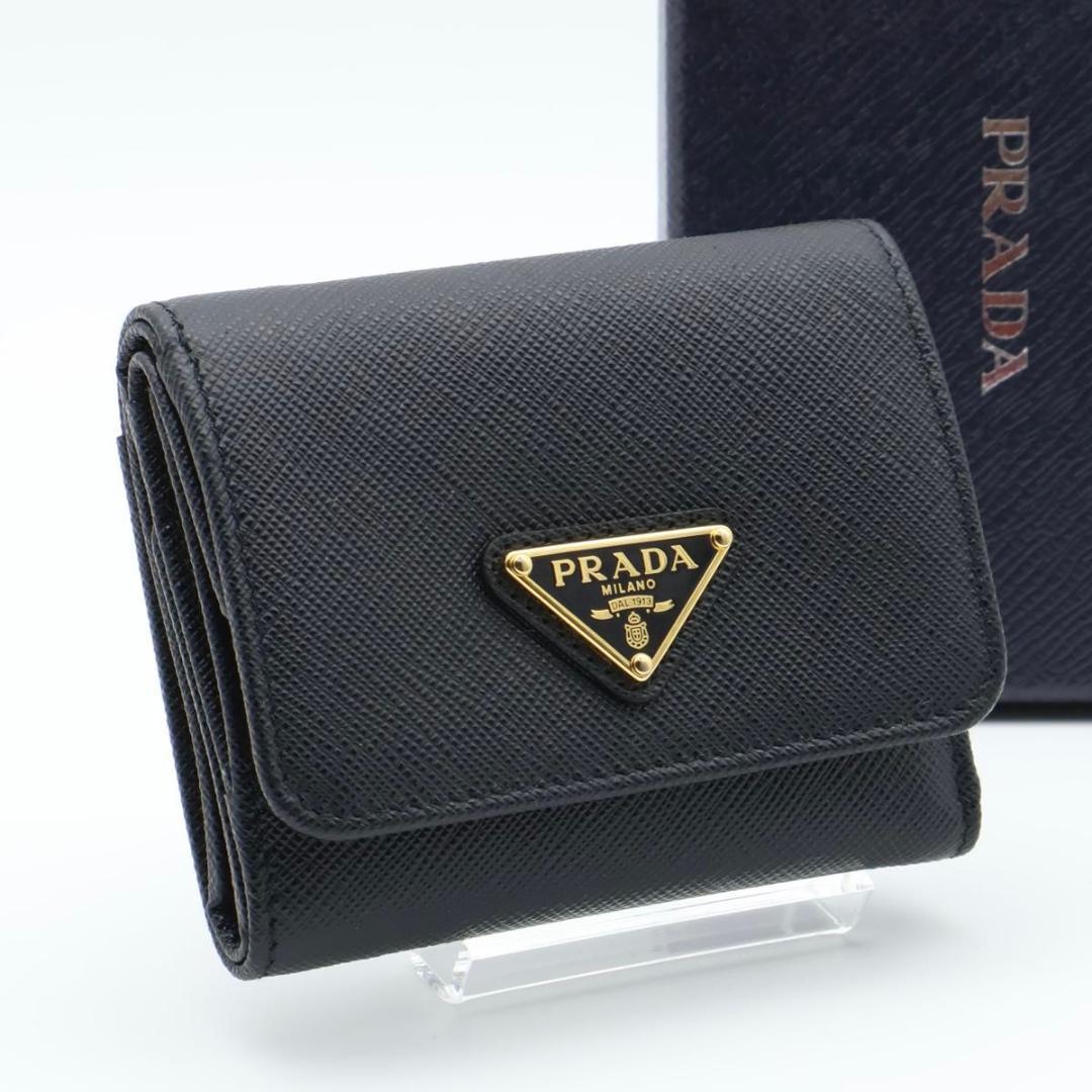 Prada wallet Logo Saffiano Leather Black