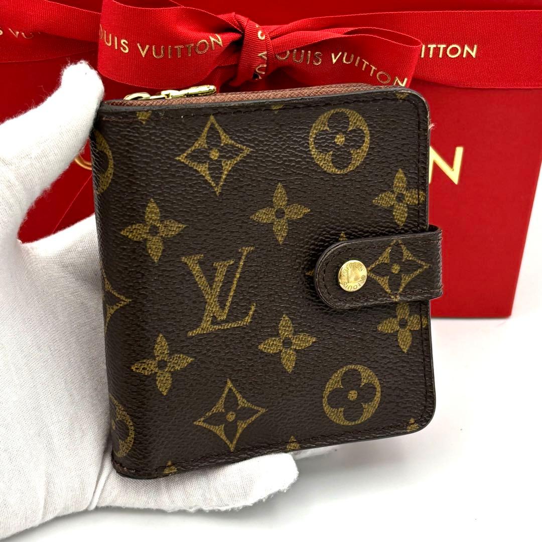 Louis Vuitton Wallet Monogram Compact Zip Brown