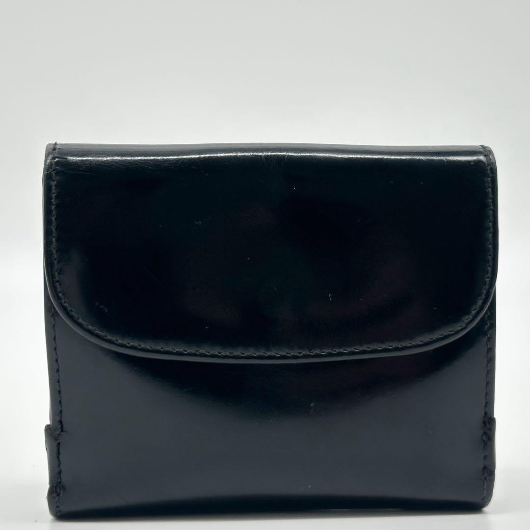 Gucci Era Compact Enamel Black Wallet
