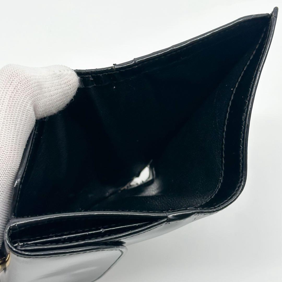 Gucci Era Compact Enamel Black Wallet