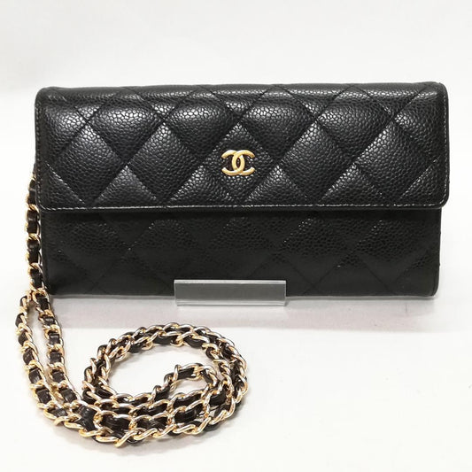 Chanel Caviar Leather Quilted Wallet Black