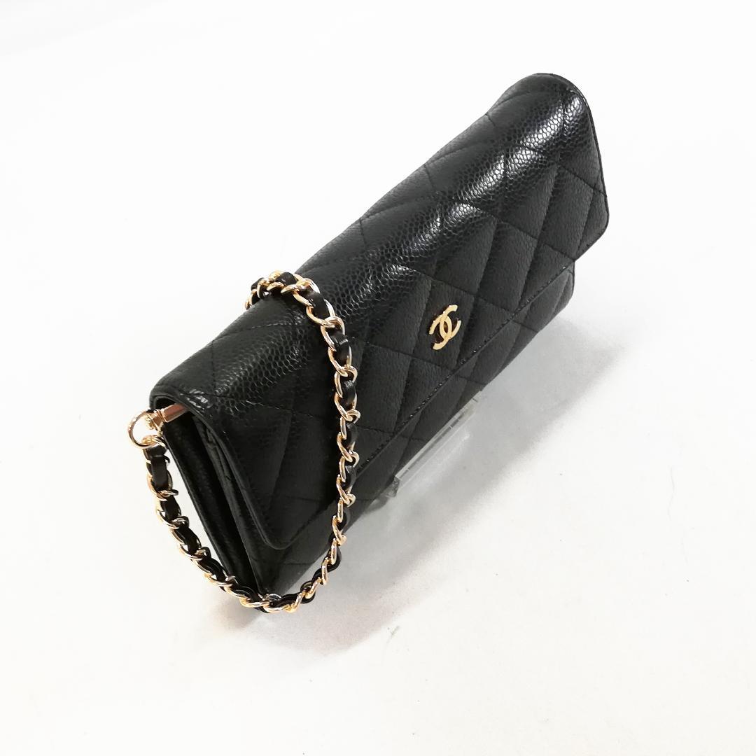 Chanel Caviar Leather Quilted Wallet Black