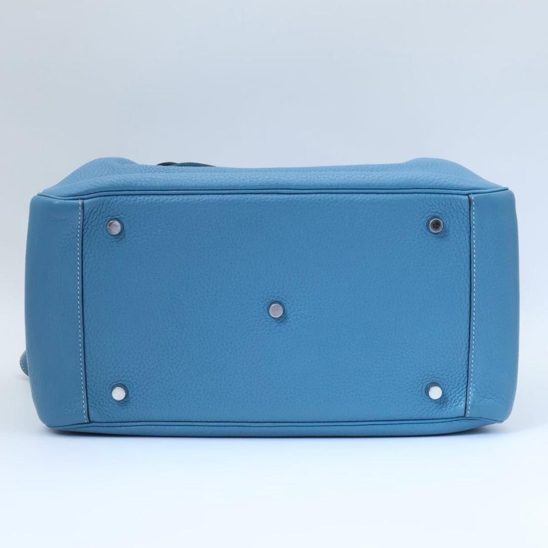 Hermes Lindy 34 Taurillon Blue Jean Handbag