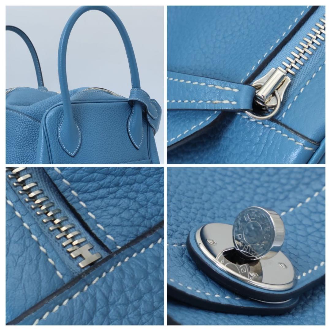 Hermes Lindy 34 Taurillon Blue Jean Handbag