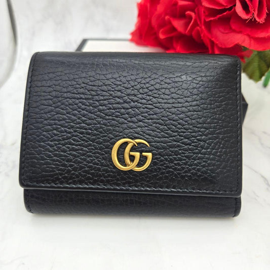 Gucci Fold Wallet GG Marmont Black
