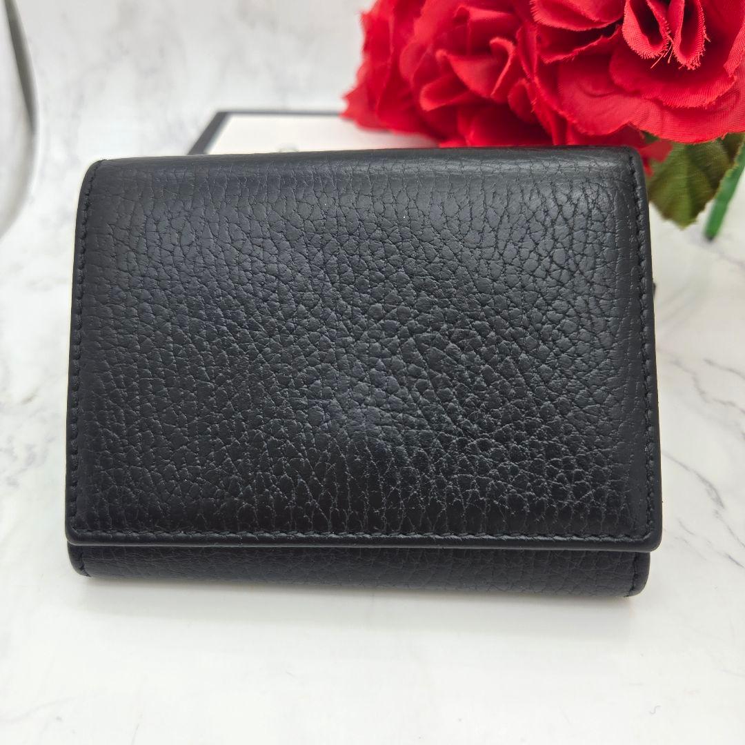 Gucci Fold Wallet GG Marmont Black